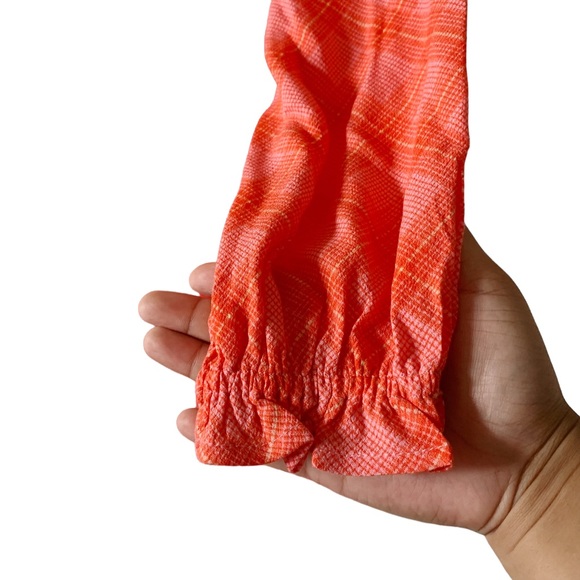 NWT BP Pink Orange Flannel Print Long Sleeve Knee Length Dress Size M - Picture 10 of 13